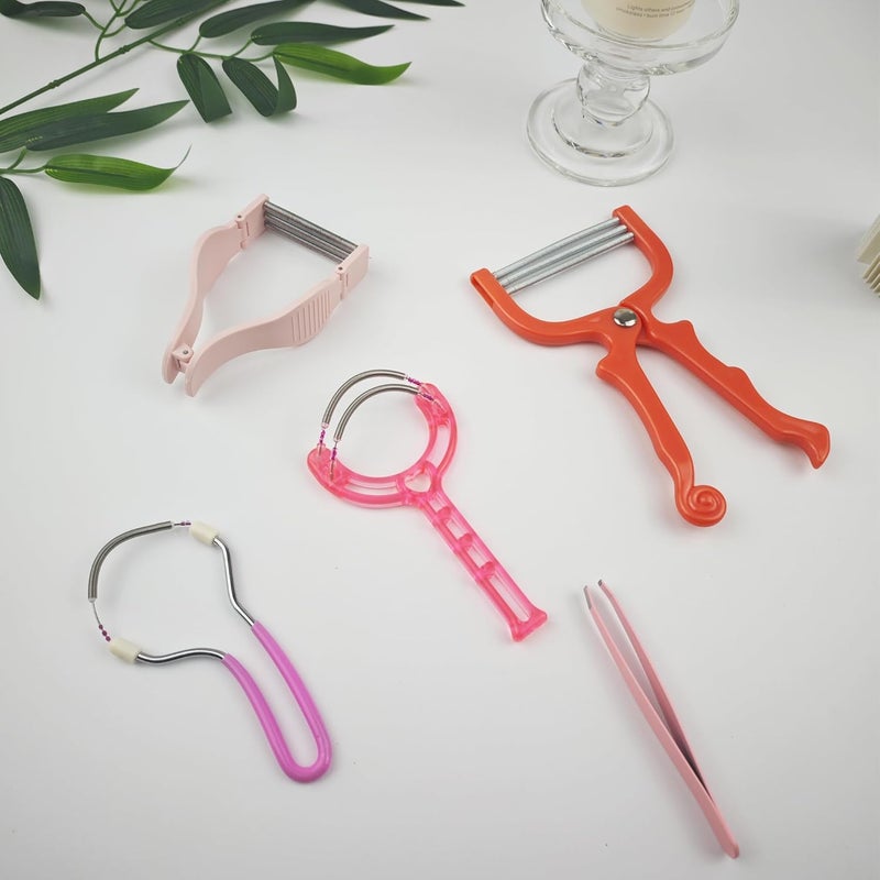 Aogigigio Facial Hair Removal for Women - 5 in 1 Face Hair Remover Kit, Spring Hair Remover, Spring Tweezer Hair Remover for Chin, Upper Lip, Mustache - Image 5